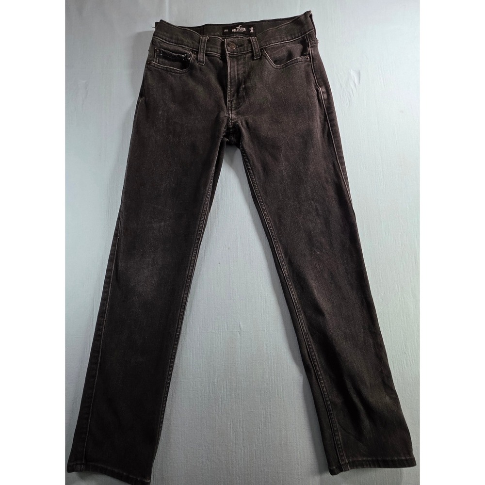 Hollister Slim Straight Advanced Stretch Jeans Mens 28x30 Faded Black Denim